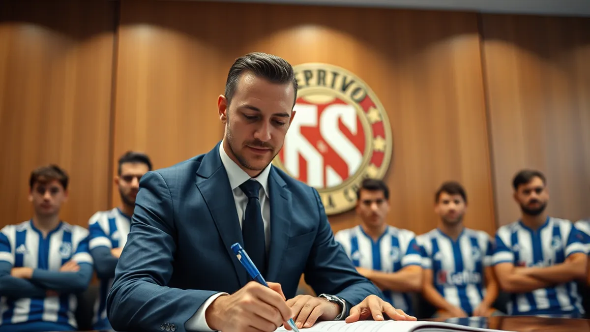 Deportivo La Coruna renueva a Diego Villares hasta 2028